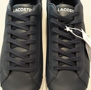 Lacoste Navy Blue Leather Sneakers